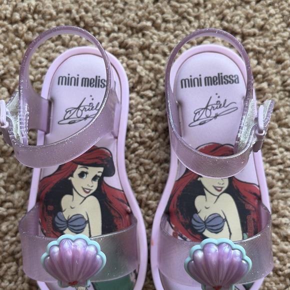Mini Melissa Disney Mar Sandal Princess Ariel Little Mermaid Sandals Shoes 8 - Picture 4 of 16